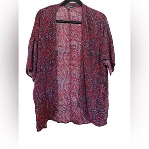 American eagle women’s‎ kimono size M red boho hippie paisley indie sleaze